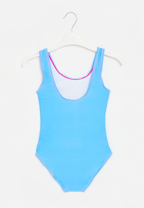 Pop Candy - One piece printed swimmsuit - blue