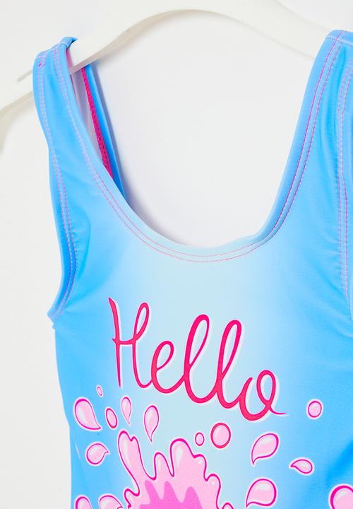 Pop Candy - One piece printed swimmsuit - blue