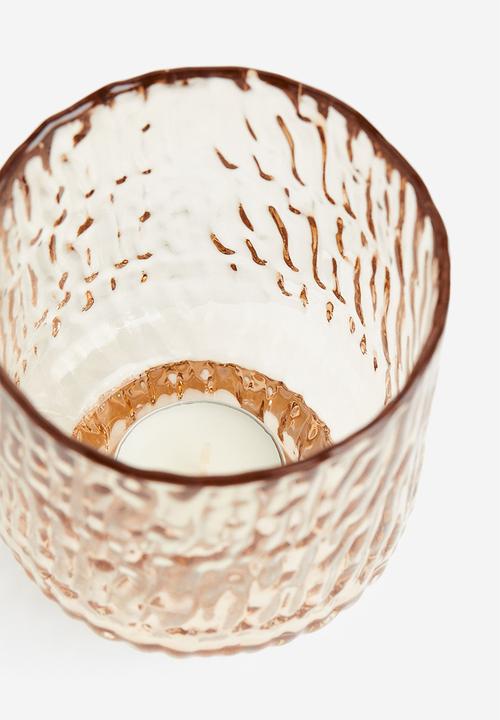 H&M - Glass tealight holder - beige