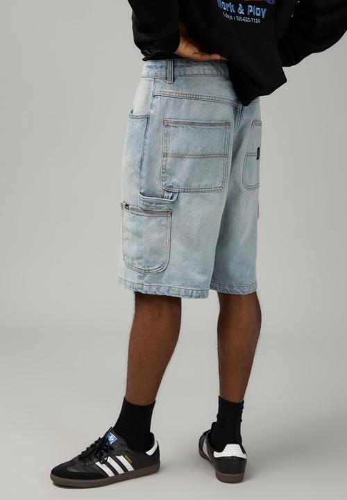 Factorie - Half Half Painter Baggy Denim Short - Worn Out Bleach