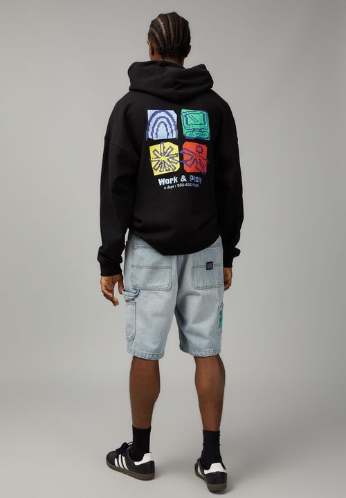 Factorie - Half Half Painter Baggy Denim Short - Worn Out Bleach