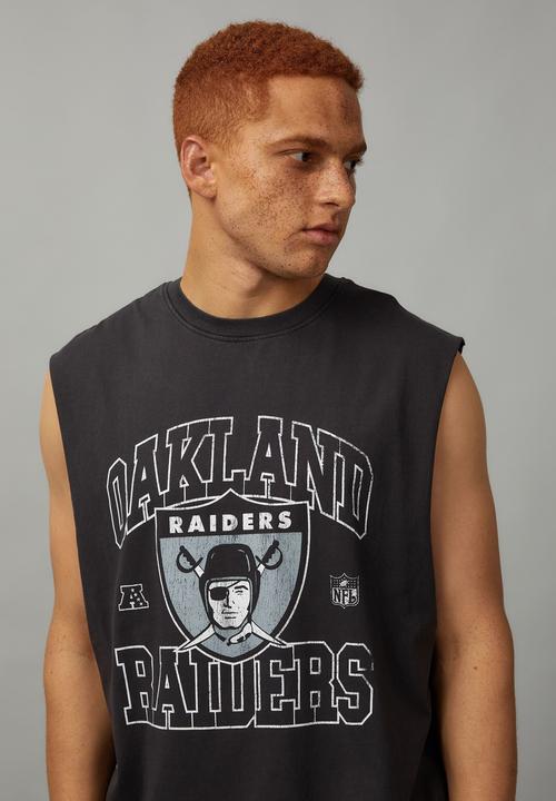 Factorie - Nfl Muscle Tank - Lcn Nfl Washed Black/raiders