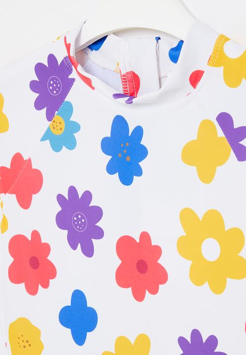Pop Candy - One piece printed swimsuit - off white
