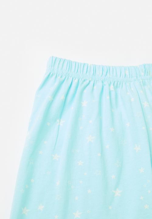 Pop Candy - Frilled sleeve pj set - blue