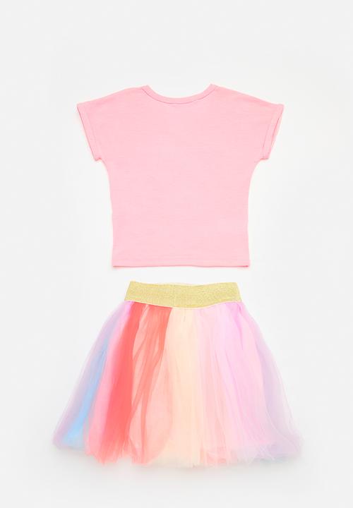 Pop Candy - Girls tutu skirt & tee set - pink