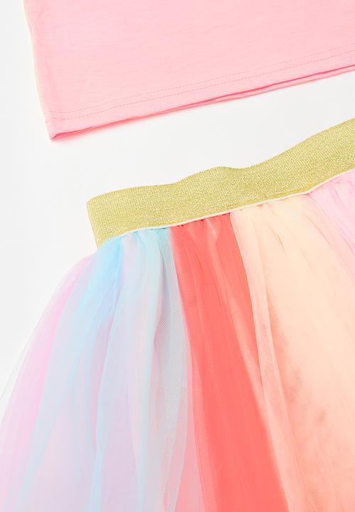 Pop Candy - Girls tutu skirt & tee set - pink