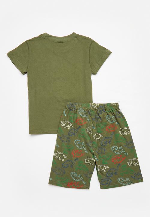 Pop Candy - Printed pj set - olive green
