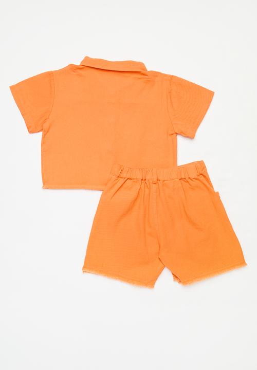 Pop Candy - Shirt & short set - orange 