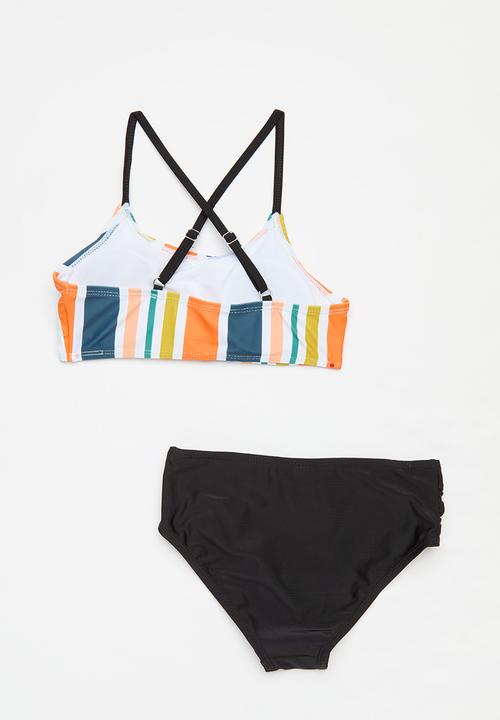 Pop Candy - 2 Piece striped bikini set - multi