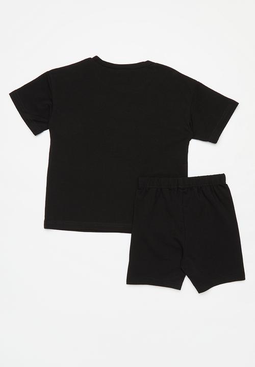 Pop Candy - Tee & short set - black