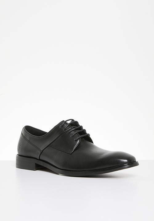 POLO - Panelled gibson lace up - black 