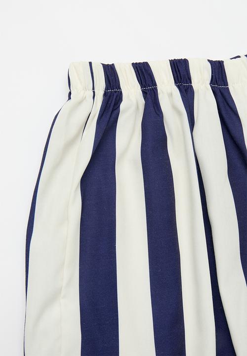 Pop Candy - Girls top & short set - blue & white