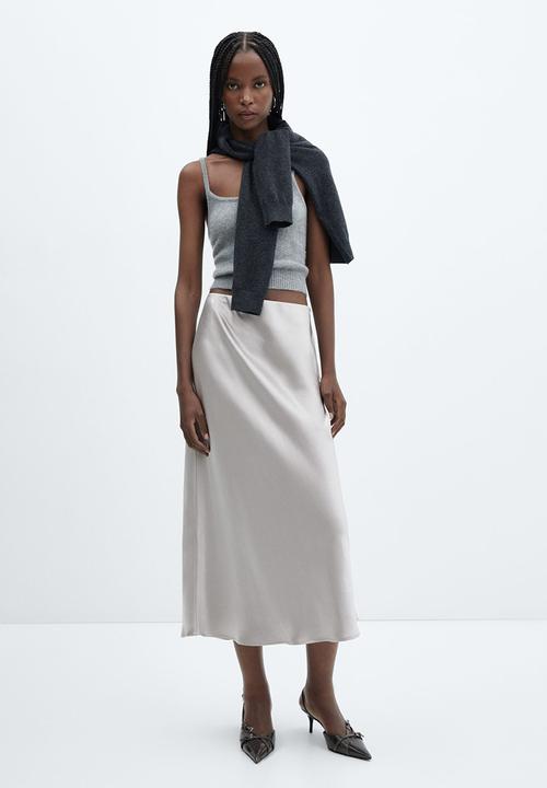 MANGO - Skirt Mia - Gray