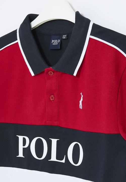 POLO - Boys hawke colour blocked golfer - multi 