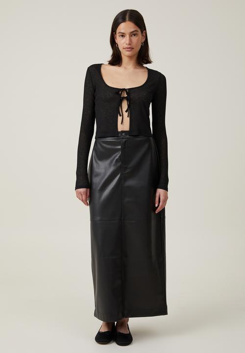 Cotton On - Blair Tie Front Cardi - Black