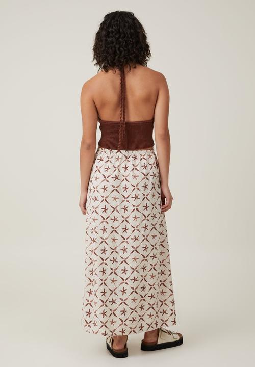 Cotton On - Haven Maxi Slip Skirt - Sea Star Tile Stone