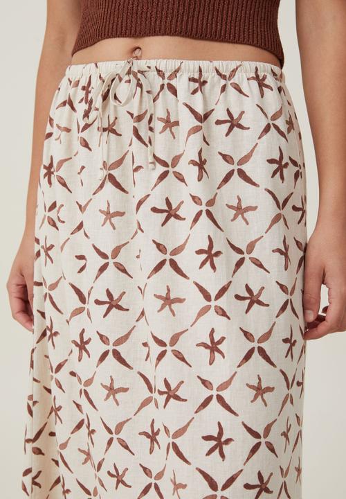 Cotton On - Haven Maxi Slip Skirt - Sea Star Tile Stone