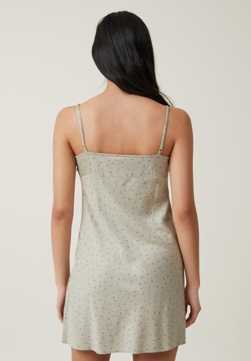 Cotton On - Indie Strappy Mini Dress - Irene Ditsy Desert Sage