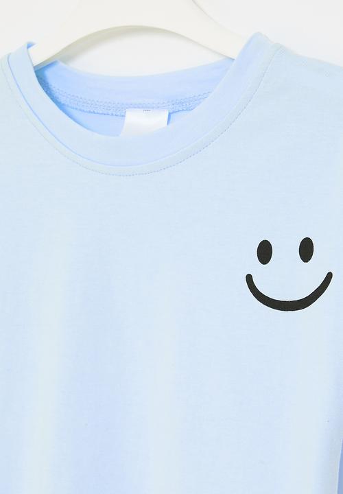 Pop Candy - Smiley tee - blue & black