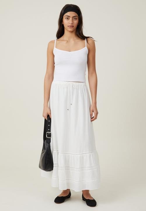 Cotton On - Rylee Lace Maxi Skirt - White