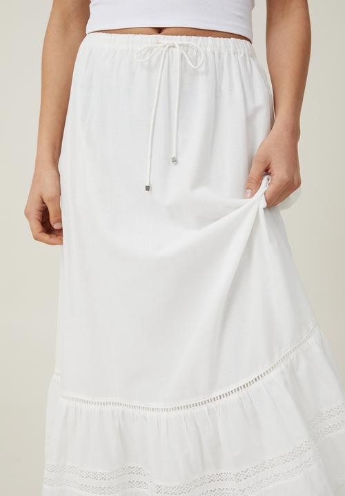 Cotton On - Rylee Lace Maxi Skirt - White