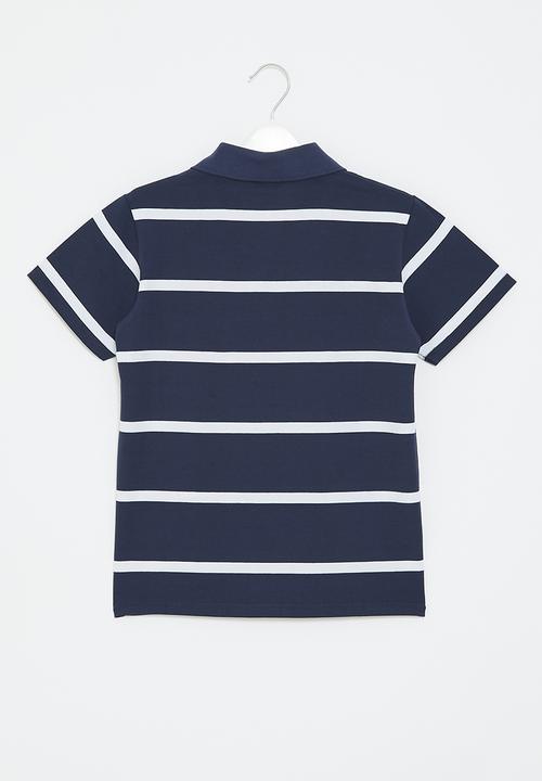 Pop Candy - Stripe golfer - navy & white