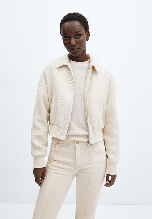 MANGO - Jeans Vivian - Light Beige