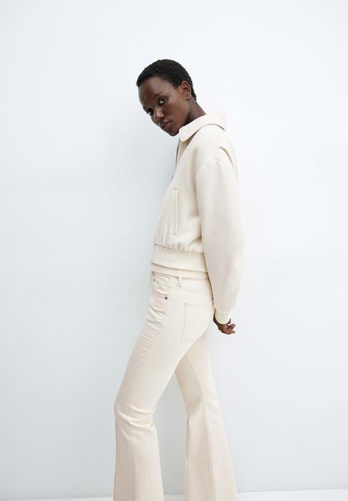 MANGO - Jeans Vivian - Light Beige