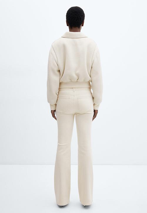 MANGO - Jeans Vivian - Light Beige