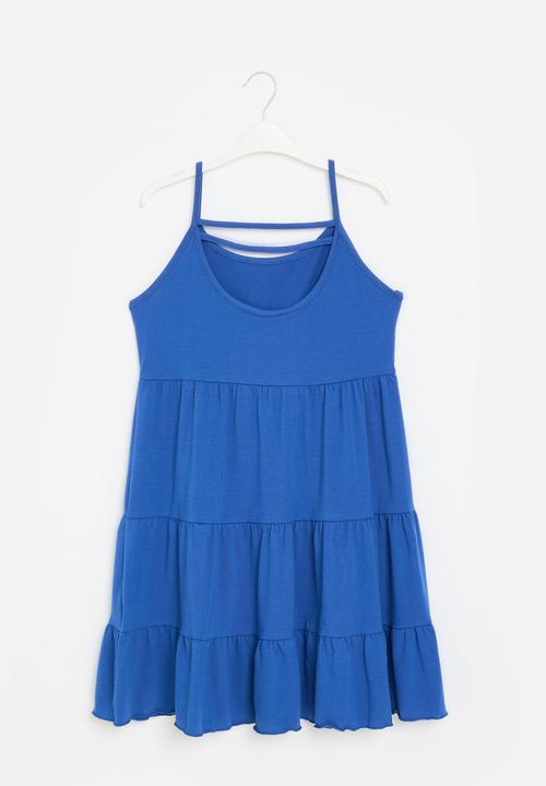 Pop Candy - Tiered cami dress - blue