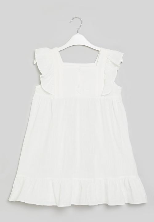 Pop Candy - Frill sleeve dress - white