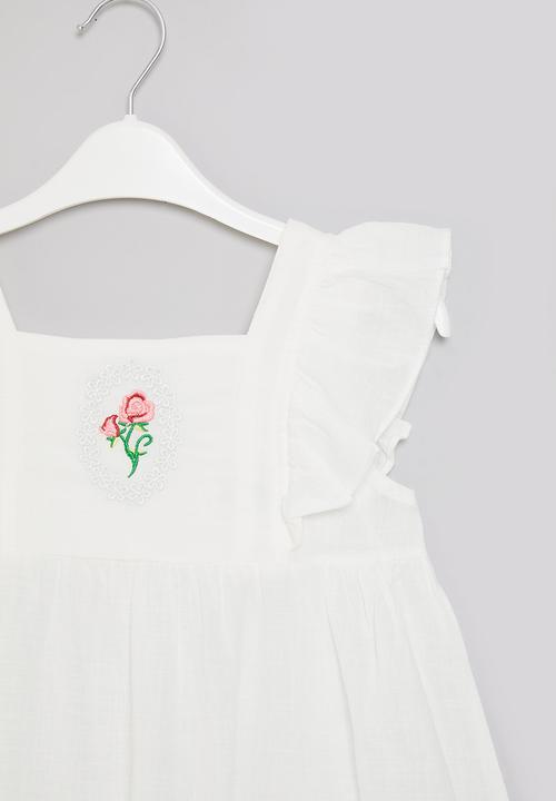 Pop Candy - Frill sleeve dress - white
