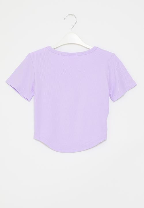 Pop Candy - Curved hem tee-purple