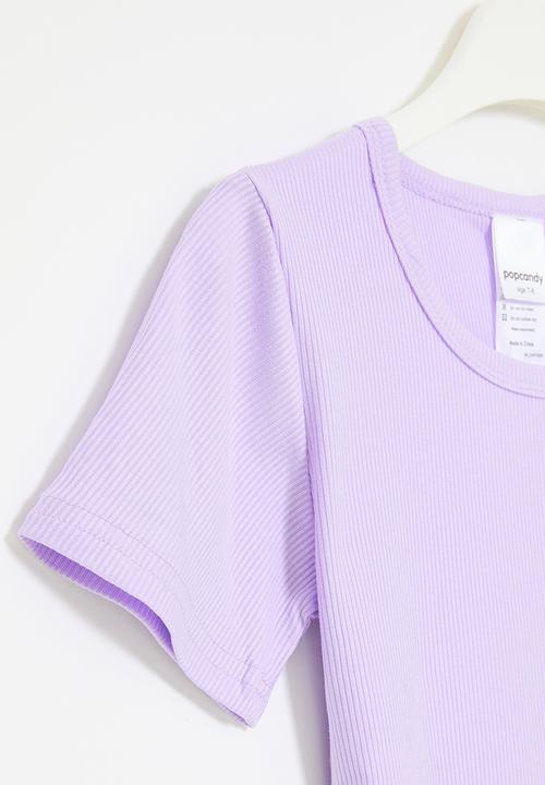Pop Candy - Curved hem tee-purple