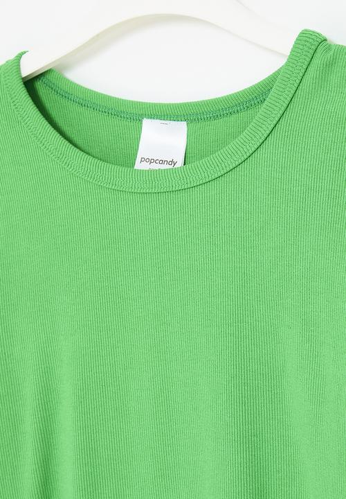 Pop Candy - Curved hem tee - green