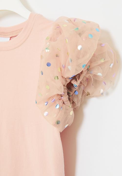 Pop Candy - Puff sleeve tee - pink