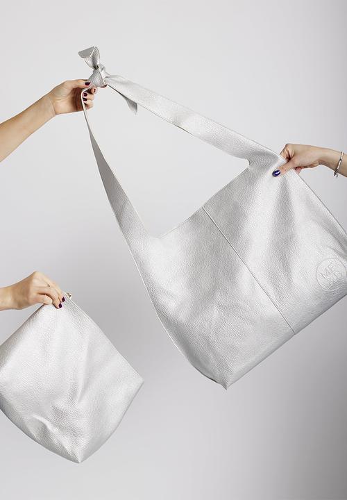 Me&B - The tie shoulder tote - silver