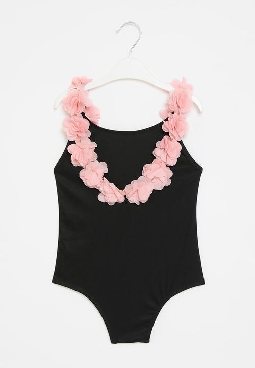 Pop Candy - One piece swimsuit - black & pink