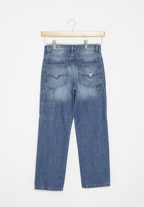 GUESS - Denim oversize pants - blue thunderbolt boy wash