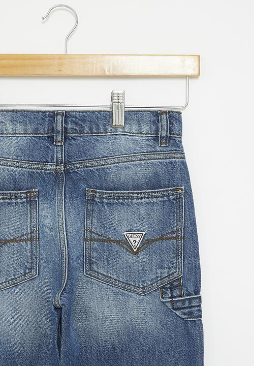 GUESS - Denim oversize pants - blue thunderbolt boy wash