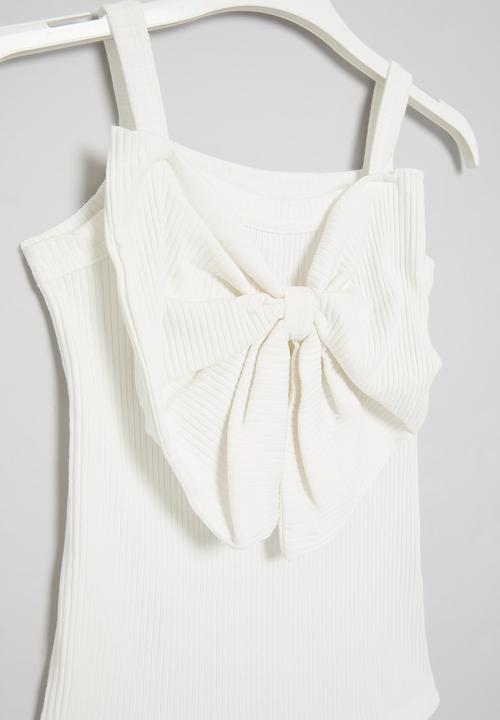 Pop Candy - Bowknot decor top - white