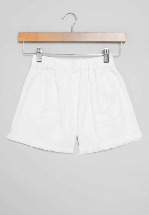 Pop Candy - Denim shorts - white