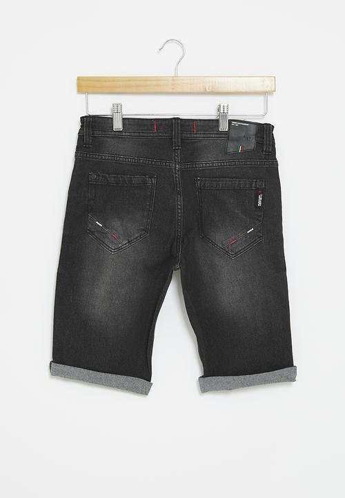 SOVIET - Boys denim short - black