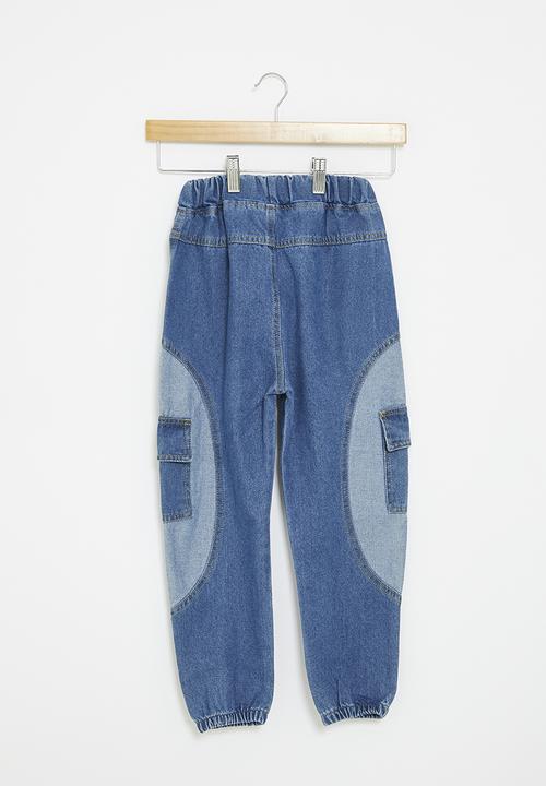 Pop Candy - Cuff jeans - mid blue & light blue