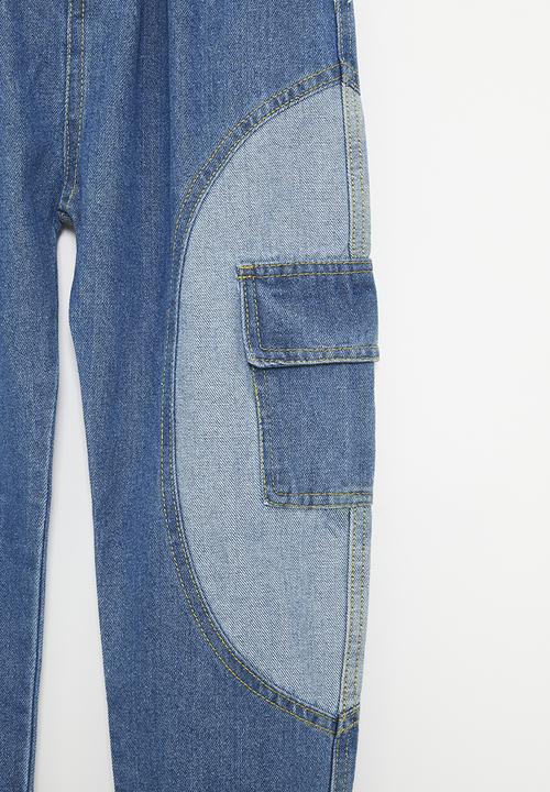 Pop Candy - Cuff jeans - mid blue & light blue
