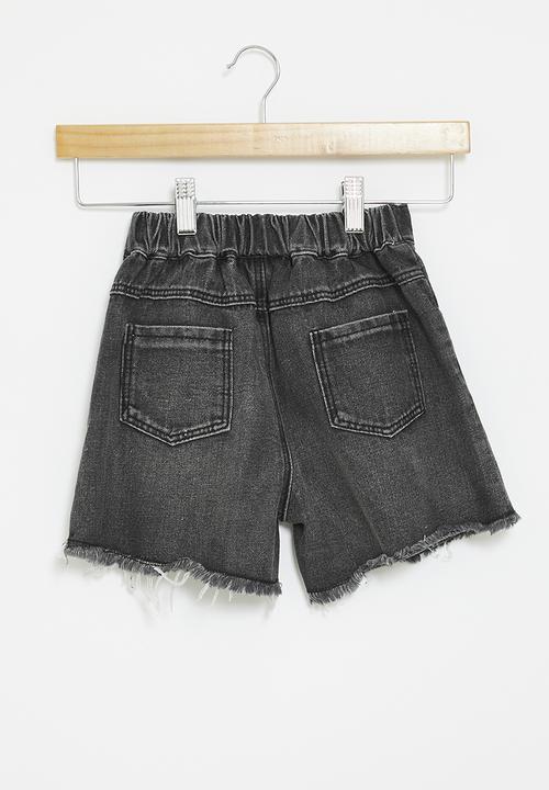 Pop Candy - Button down shorts - black