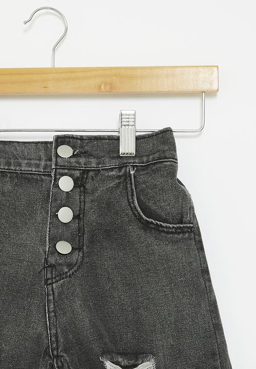 Pop Candy - Button down shorts - black