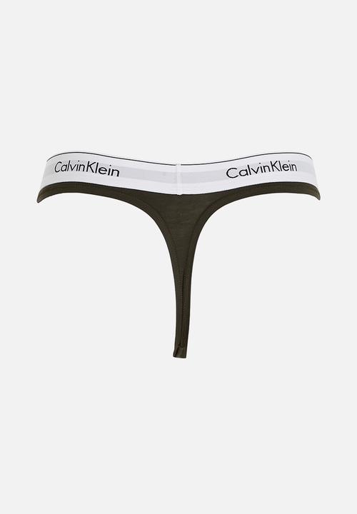 Calvin Klein - Thong - field olive