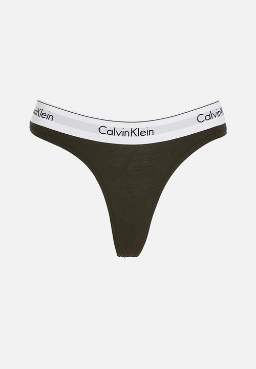 Calvin Klein - Thong - field olive