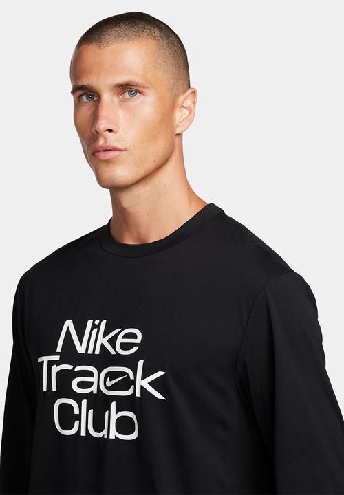 Nike - Track Club Dri-FIT Hyverse long sleeve run top in  - black 